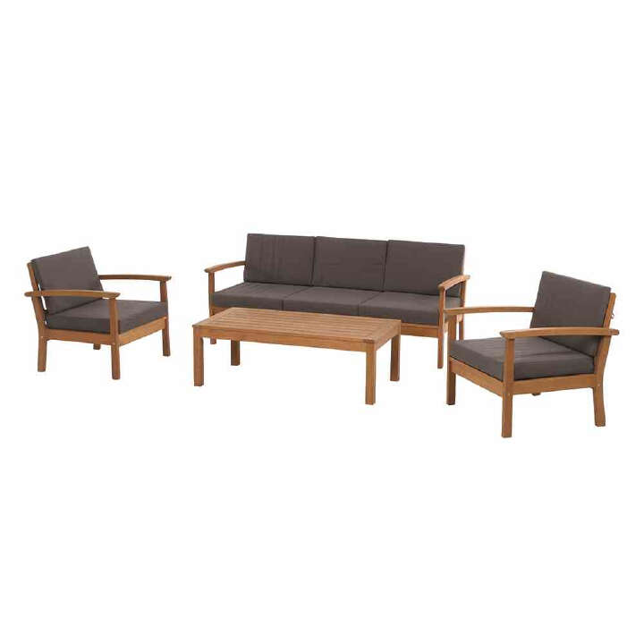 SIENA GARDEN Tavira Lounge 4tlg. teaklook